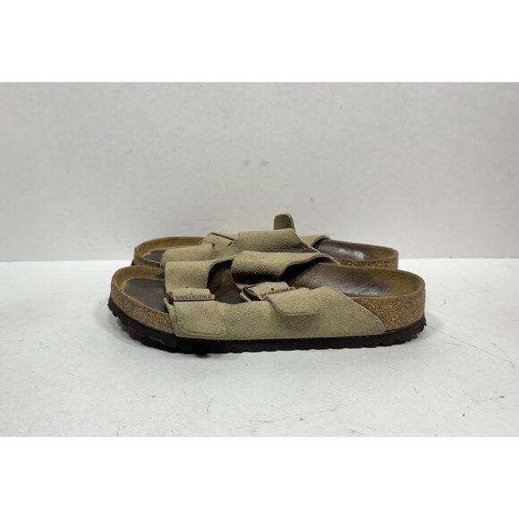 Birkenstock Arizona Sandals Taupe Suede Soft Footbed Women’s Size 7 / 38 - Picture 3 of 7